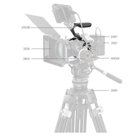 SmallRig 5960 Black Mamba - zestaw, klatka (Arca), uchwyt górny, zacisk kabli HDMI i USB-C, do Canon EOS R6 Mark III / R6 Mark II - przykład użycia